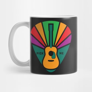 Vintage Guitar Pick, Guitarist Retro acoustic guitarra pick me colorful Mug